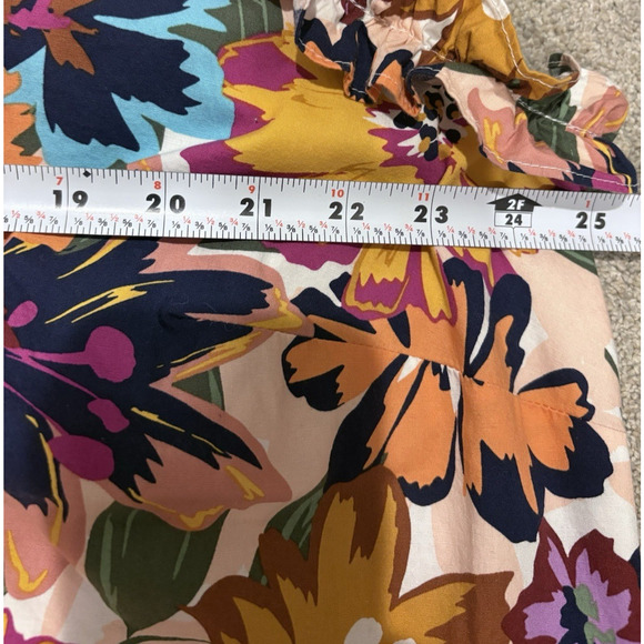 MAGGY LONDON Woman Floral Ruffle Sleeveless Dress Cotton Retro Plus Size 22W - Picture 10 of 11